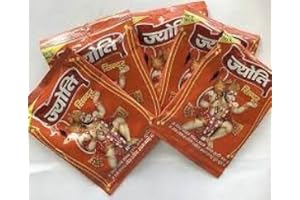 GENERIC Hanuman Ji Ka Chola Sindoor Sindur Powder for Pooja and Tilak Ritual - 5 Pouch (5 x 10 Gram Each)