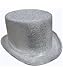 Silver Glitter Top Hat