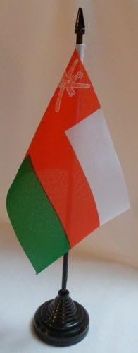 Pack of 12 Oman Omani 4" x 6" Desktop Table Flags With Sticks & Bases