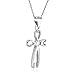 Silver Cross Womens Necklace - Infinity Holy Jesus Pendant Jewelry for Girls, Teens, Women