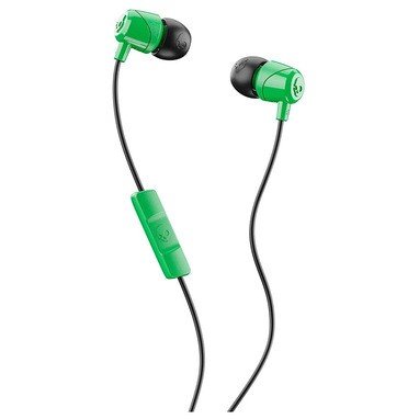 Skullcandy Jib in-Ear Noise-Isolating Earbuds with Microphone and Remote for Hands-Free Calls, Lightweight, Stereo Sound and Enhanced Base, Wired 3.5mm Jack, Green/Black