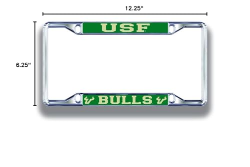 South Florida Bulls License Plate Frame Silver