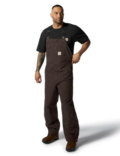 Carhartt Men's Loose Fit Washed Duck Insulated Bib Overall