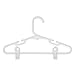 Honey-Can-Do HNG-01329 Kid's Tubular Hanger with Clips and Dress Notches, 3-Pack, White