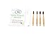 Bamboo Toothbrushes Charcoal Eco Friendly Biodegradable Natural Wooden Toothbrush - 4 Pack - Soft Medium Bristles Organic, Premium Sensitive & Teeth Whitening, Compostable Sustainable Vegan BPA Free