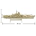 Dlong 3D DIY Assembly Construction Jigsaw Puzzle Handmade Woodcraft Kit Set Cruiser Battle Ship Wood Model Kits for Youth Teenage and Grown Ups