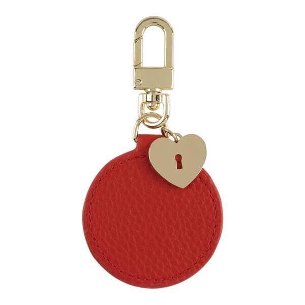 Draeger Paris Heart Padlock Key Ring Dark Red