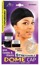 Murry Collection Strechable Dome cap #M2256BLK (3 Combs+Elastic)