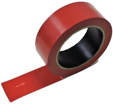 1.5" RED Durable Rubber Adhesive PVC Vinyl Sealing Coding Warning OSHA Caution Marking Safety Electrical Removable Floor Tape (1.42 in 36mm) Grey 36 yard 6 Mil
