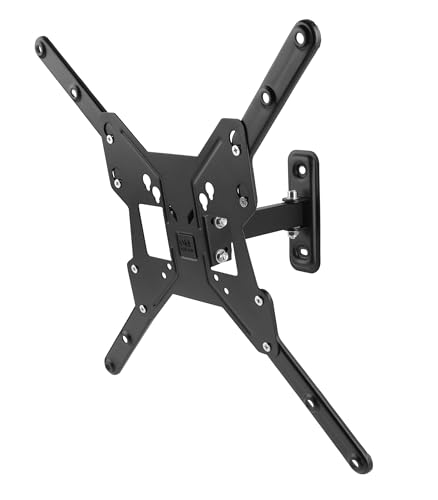 One for All TV-Wandhalterung - Schwenkbar 90° / Neigbar/Fernseher Halterung - 13 bis 65 Zoll - VESA 75x75 bis 400x400 – max. 30 kg -Schwarz – WM2441