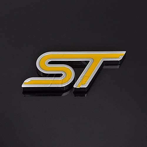 Yi Tou Zhu 3D Car Sticker Auto Emblem Sport Badge Decal for Ford ST Logo Focus Fiesta Ecosport 2009-2015 Mondeo Car Styling Accessories (for Yellow ST)