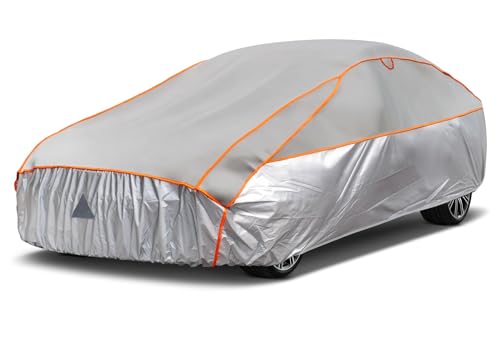 kayme Car Cover Waterproof Anti UV Dustproof Anti Wind Hail Cover Suitable for 3 Volume Cars (475 to 495 cm) 3XL - Grey