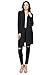 LL WSK1048 Womens Long Sleeve Ombre Open Front Long Cardigan with Stretch XXXL BLACK