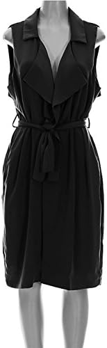 The Luxe Mode Vested Sleeveless Trench Vest with Pockets (Plus Size)