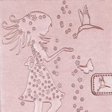 iPad Mini 2 Mini 3 Case, LittleMax(TM) Lightweight PU Leather Flip Stand Embossed Bird & Butterfly & Girl Case Smart Cover with Auto Wake/Sleep for Apple iPad Mini 3/2/1 -#3 Rosegold