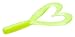 Zoom Bait Creepy Crawler Twin Tail Bait-Pack of 16 (Chartruese Pearl, 3-Inch)