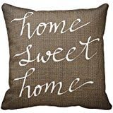 Rustic Country Burlap Home Sweet Home Script Throw R2190cbaa307d4a69bb2e5320e2e2da36 I52ni 8byvr Pillow Case