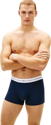 Uomo Pantaloncini Boxer Confezione da 3 con Fascia con Logo, Multicolore (Arm Grn/WDG Blu/Ptch Blu), L