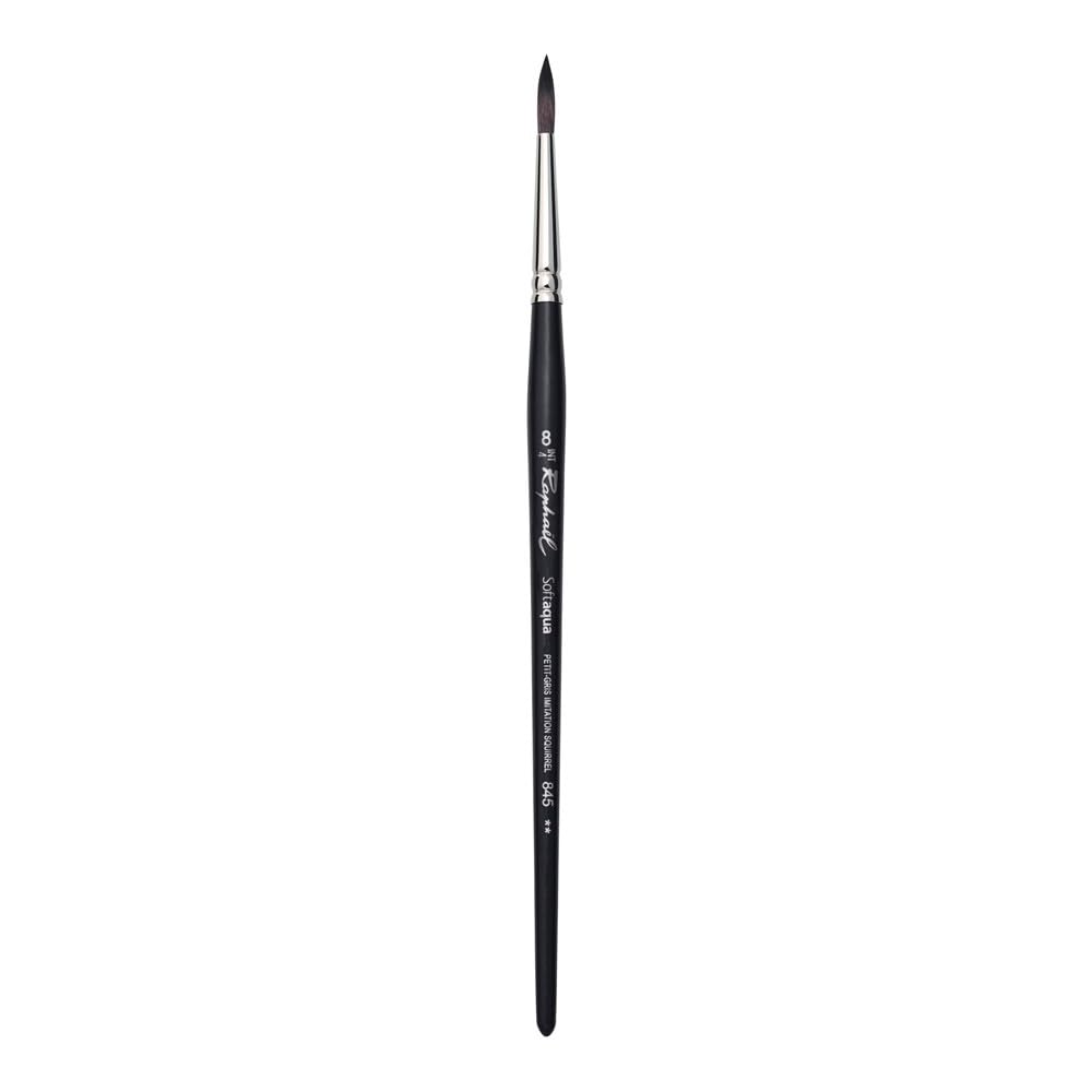 Raphael SoftAqua Synthetic, Watercolor Brush, Series 845, Round, Size 8