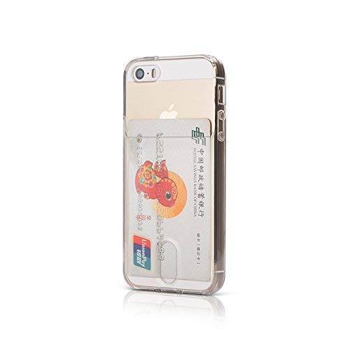 Wormcase Kunststoffhülle mit Kartenfach kompatibel mit iPhone 5 – 5S - SE - Farbe Transparent - TPU Schale Back-Cover Schutz-