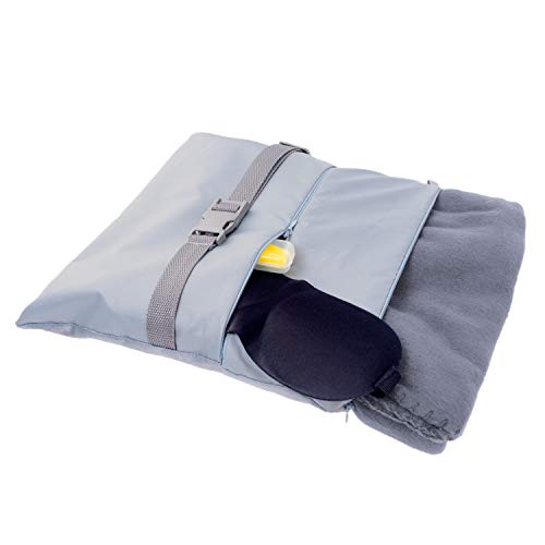 ZIDELI Travel Blanket - 4-in-1 Luxury Travel Set - Premium 200gsm Lightweight Airplane and Camping B - //coolthings.us