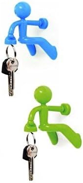 1 X Key Pete Magnetic Key Holder (2 Pack, Blue &amp; Green)