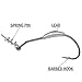 25pcs Black Weighted Twistlock Hook with Centering Pin, Size 1/0 2/0 3/0 4/0 5/0 Hook in Plastic Case,5PCS Each Size, Soft Plastic Hook Extra Wide Gap Hook Saltwater Swimbait Hook