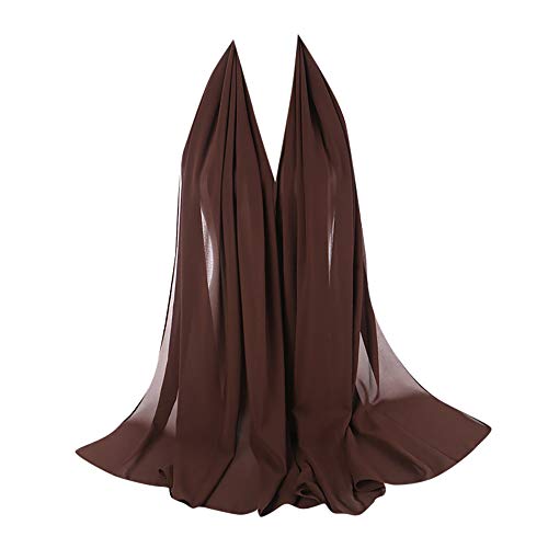 Scarf For Women KIKOY Super Soft Plain Bubble Chiffon Scarf Hijab Wrap Printe Shawls Headband Muslim Hijabs