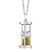 Gem Stone King 925 Silver Hourglass Pendant with 0.75 Ct Citrine Dust 18inches Chain