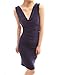 PattyBoutik Women's Cowl Neck Sleeveless Ruched Dress