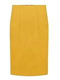 Persun Women Black Pencil Mid waist Knee length Skirt