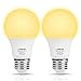 LOHAS LED Sleep Aid Night Light Bulbs, A19 LED Amber Warm Light 2500K Bulb, 40W Equivalent (6W) No Blue Night Light, Goodnight Sleep 500LM Light, E26 Base Bulb for Bedroom, Sleeping, Non-Dim, 2 Pack