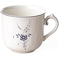 Villeroy & Boch Vieu x Lu x Embourg Coffee Cup, 200 ml, Height: 8.3 cm, Premium Porcelain, White/Blue