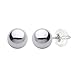 PARIKHS Gold Ball Earrings High Polished 3MM - 8MM 14k with Silicone Protected Gold Pushbacks