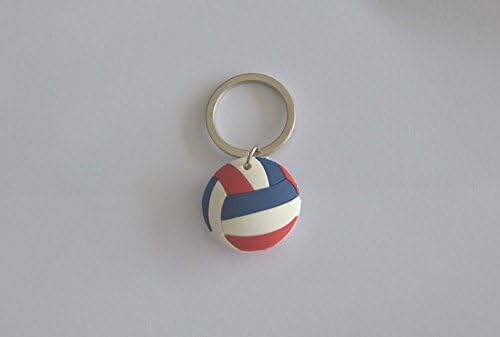 Hard Rubber Volleyball Key Chain (USA Flag Colored Style)