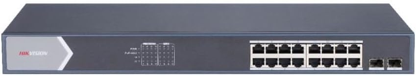 Hikvision 16 Port Gigabit Unmanaged PoE Switch 2 SFP Uplink 802.3AF AT