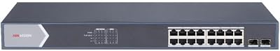 Hikvision 16 Port Gigabit Unmanaged PoE Switch 2 SFP Uplink 802.3AF AT