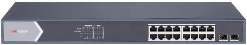 Hikvision 16 Port Gigabit Unmanaged PoE Switch 2 SFP Uplink 802.3AF AT