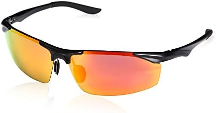 CREAST Al-Mg Polarized Sport Sunglasses,Wayfarer Unisex Eyewear Driving Cycling
