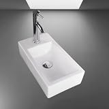 Home Supplies Ceramic Bathroom Sink Cloakroom Basin 10x41x21.5cm Gloss White view 3