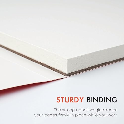 Fuumuui 100% Cotton A4 Watercolour Paper- Upgraded Version, 22 Sheets Cold Pressed Watercolour Paper Block - 140LB/300GSM Art Paper for Watercolour Gouache Ink