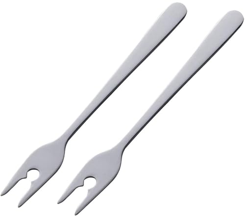 下村企販 串とり フォーク 2本組 【日本製】 食洗機対応 食材を串から抜ける 串料理 みたらし団子 焼き鳥 BBQ 串ぬき 介護 子ども ステンレス 燕三条 43074
