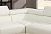 Poundex 2 Pieces Faux Leather Sectional Right Chaise Sofa, Assorted in White