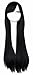 iLoveCos Women's Black Long Wig Cosplay Halloween Costume Wigs 32 inch