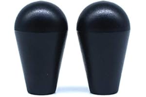 Arcity 2 Pcs Arcade Joystick Oval Bat Top Topper Knob Ball Top Handle Knob American Type Style Black and Black for Zippy SANWA SEIMITSU Arcade1up Machine Console Cabinet New HY PJ092 15