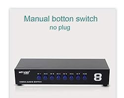 MT-ViKI 8 Way AV RCA Switch, 8 in 1 Out Composite