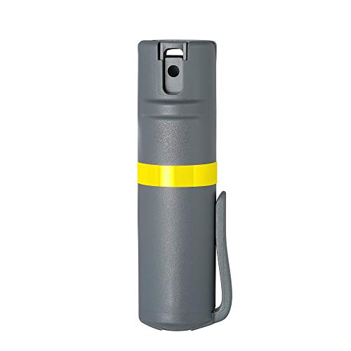 POM Pepper Spray Grey Flip Top Pocket Clip Maximum Strength OC Spray