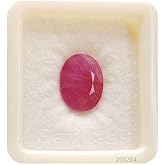 SirDaksh 1.25 Ratti Red Ruby Stone Manik Oval Shape Stone Certified for Men &amp; Women
