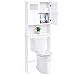 Best Choice Products Wooden Over-The-Toilet Space Saving Cabinet Shelf Tower Rack for Linens, Toiletry, White