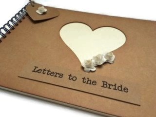Letters to The Bride Rustic Wedding Scrapbook Album Gift by Toshi and Bob